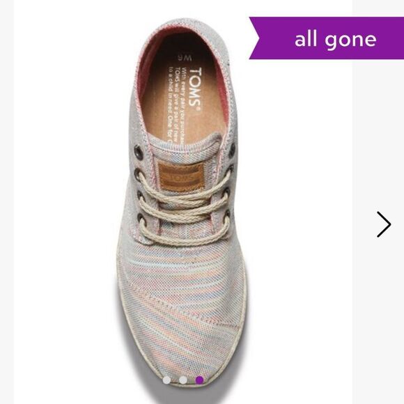 TOMS Pilar Stripe Rope Desert Botas - Size 7.5 - Picture 3 of 15